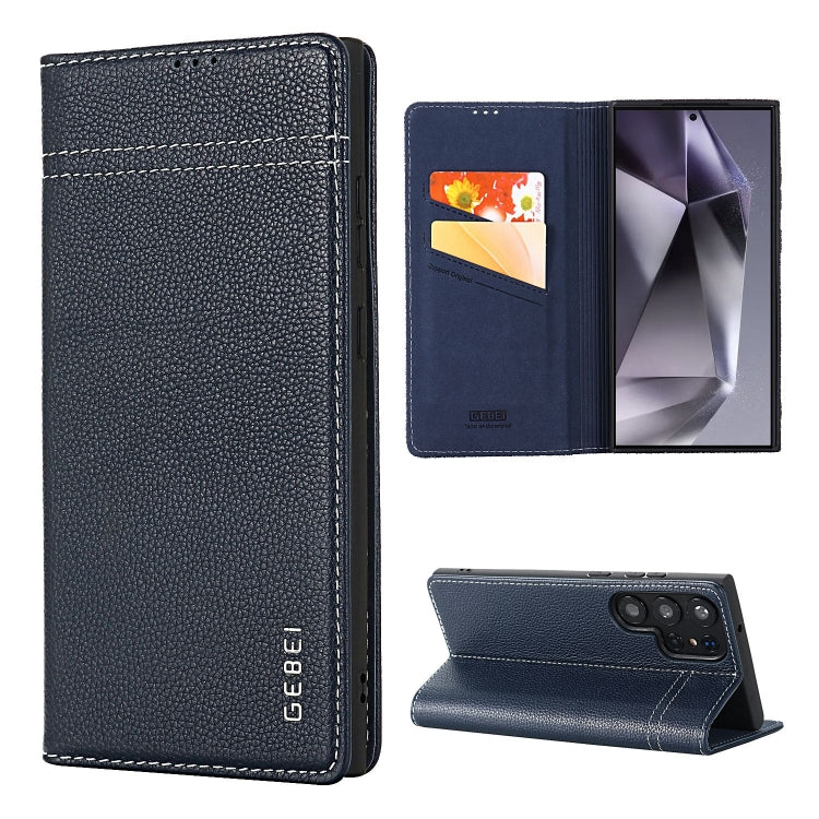 GEBEI Top-grain Horizontal Flip Leather Phone Case, For Samsung Galaxy S25 5G��������������������...