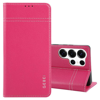 GEBEI Top-grain Horizontal Flip Leather Phone Case, For Samsung Galaxy S25 5G��������������������...
