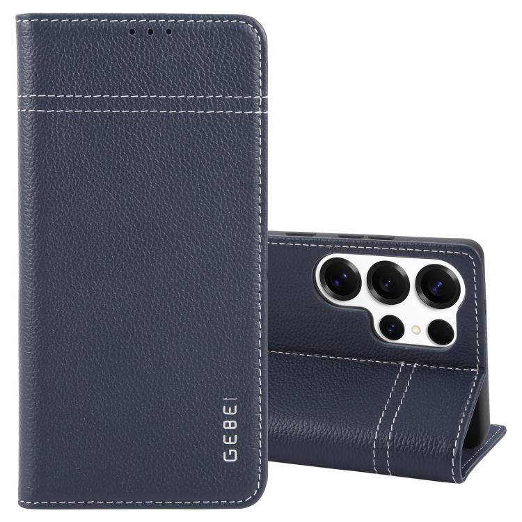 GEBEI Top-grain Horizontal Flip Leather Phone Case, For Samsung Galaxy S25 5G��������������������...