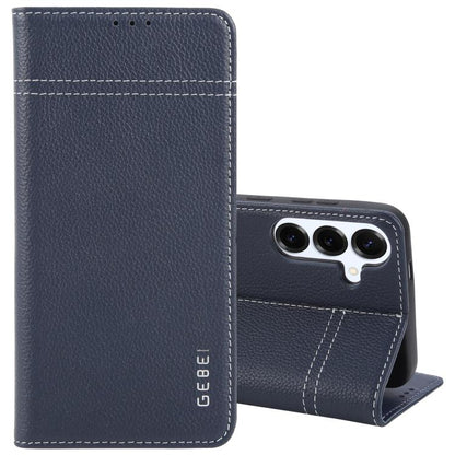 GEBEI Top-grain Horizontal Flip Leather Phone Case, For Samsung Galaxy S25 5G��������������������...
