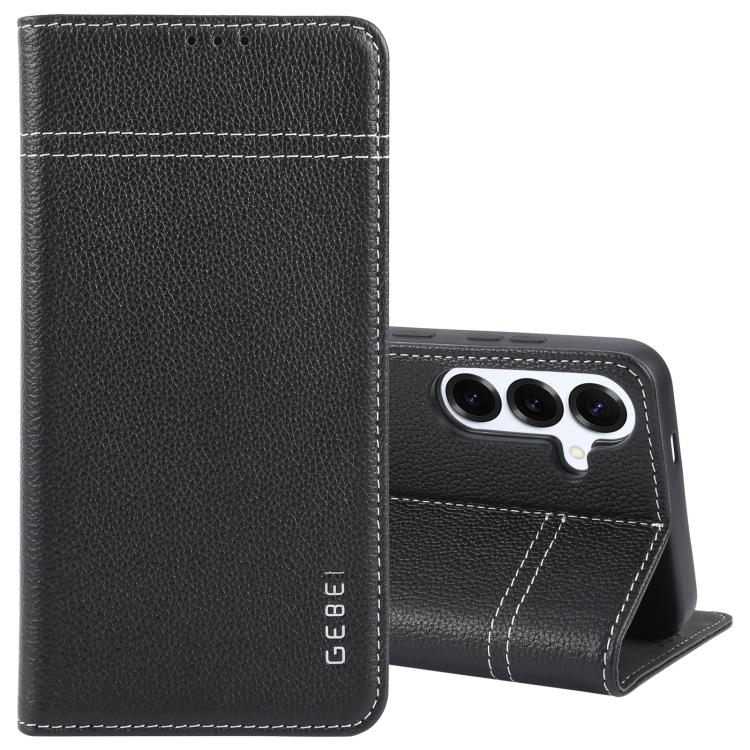 GEBEI Top-grain Horizontal Flip Leather Phone Case, For Samsung Galaxy S25 5G��������������������...