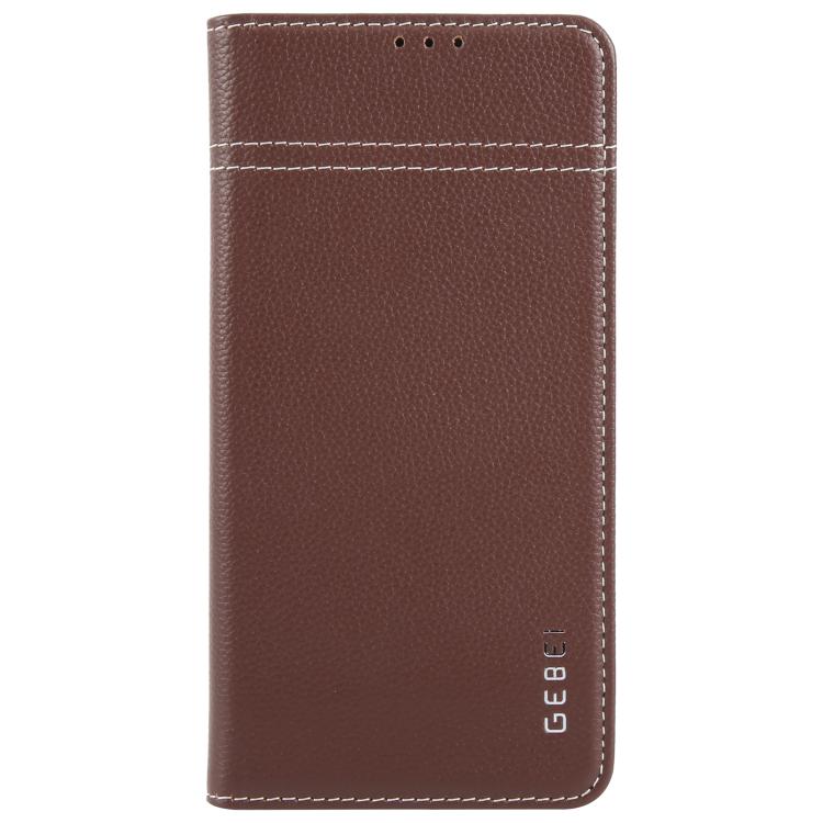 GEBEI Top-grain Horizontal Flip Leather Phone Case