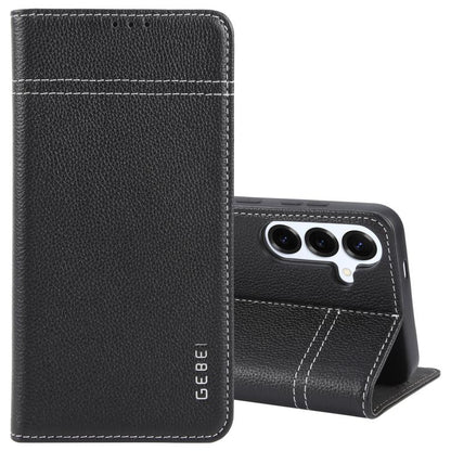 GEBEI Top-grain Horizontal Flip Leather Phone Case, For Samsung Galaxy S25 5G��������������������...