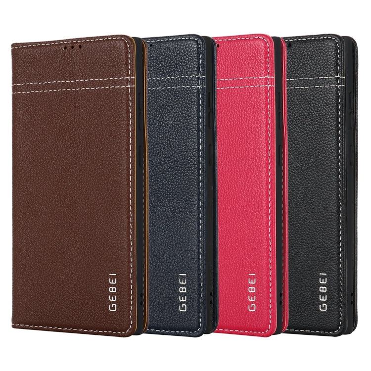 GEBEI Top-grain Horizontal Flip Leather Phone Case, For Samsung Galaxy S25 5G��������������������...