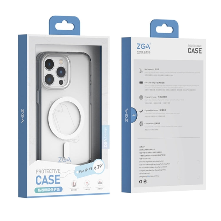 ZGA Magsafe Clear PC Hybrid TPU Phone Case, For iPhone 16e, For iPhone 16 Pro Max, For iPhone 16 ...