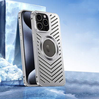 Cooling MagSafe Magnetic Metal Phone Case, For iPhone 16 Pro Max, For iPhone 16 Pro, For iPhone 1...