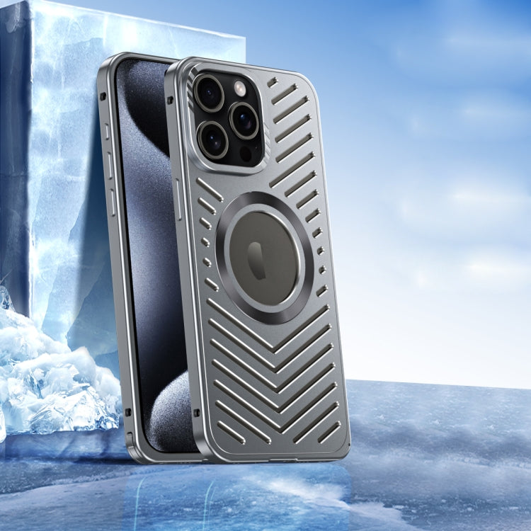 Cooling MagSafe Magnetic Metal Phone Case, For iPhone 16 Pro Max, For iPhone 16 Pro, For iPhone 1...