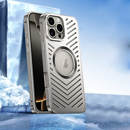 Cooling MagSafe Magnetic Metal Phone Case, For iPhone 16 Pro Max, For iPhone 16 Pro, For iPhone 1...