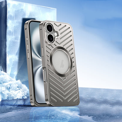 Cooling MagSafe Magnetic Metal Phone Case, For iPhone 16 Pro Max, For iPhone 16 Pro, For iPhone 1...