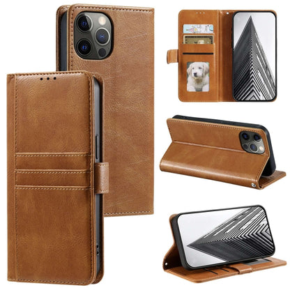 Simple 6-Card Wallet Leather Phone Case, For iPhone 13 Pro Max, For iPhone 13 Pro, For iPhone 13�...