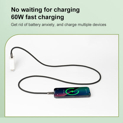 Data Cable Phone Anti-lost Crossbody Lanyard, Length: 1.2m, Type-C to 8 Pin Silicone�������������...