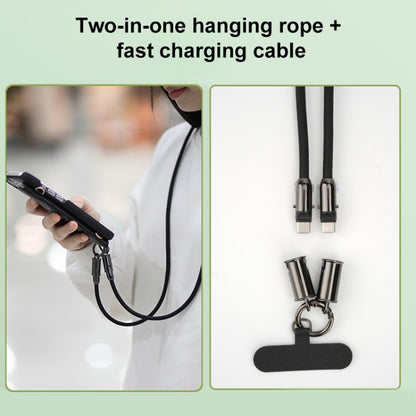 Data Cable Phone Anti-lost Crossbody Lanyard, Length: 1.2m, Type-C to 8 Pin Silicone�������������...