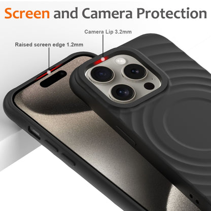 Wave Texture MagSafe Magnetic Liquid Silicone Phone Case