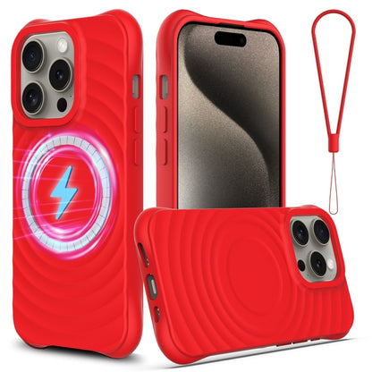 Wave Texture MagSafe Magnetic Liquid Silicone Phone Case