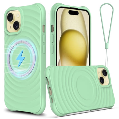 Wave Texture MagSafe Magnetic Liquid Silicone Phone Case