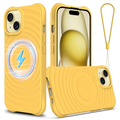 Wave Texture MagSafe Magnetic Liquid Silicone Phone Case