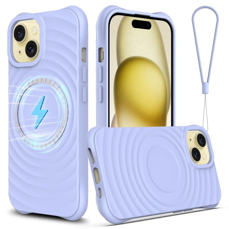 Wave Texture MagSafe Magnetic Liquid Silicone Phone Case