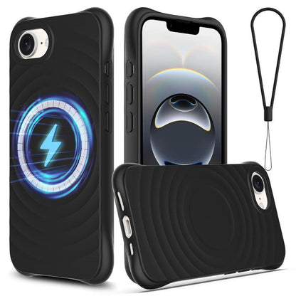 Wave Texture MagSafe Magnetic Liquid Silicone Phone Case