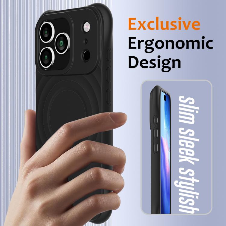 Wave Texture MagSafe Magnetic Liquid Silicone Phone Case