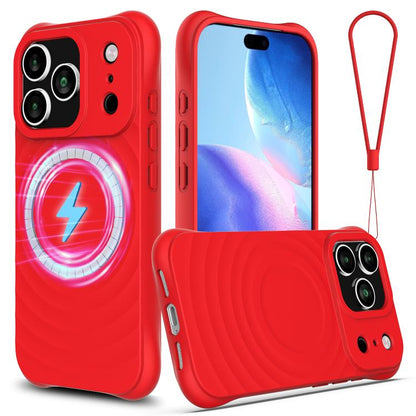Wave Texture MagSafe Magnetic Liquid Silicone Phone Case