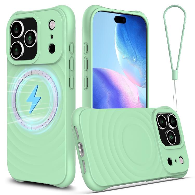 Wave Texture MagSafe Magnetic Liquid Silicone Phone Case