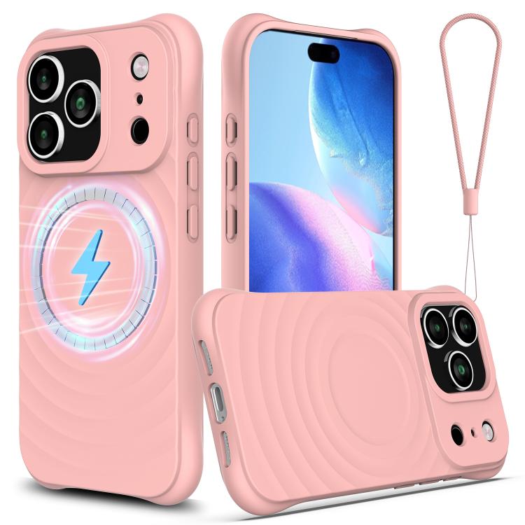 Wave Texture MagSafe Magnetic Liquid Silicone Phone Case