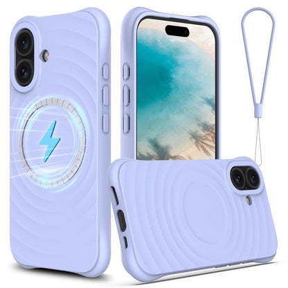 Wave Texture MagSafe Magnetic Liquid Silicone Phone Case