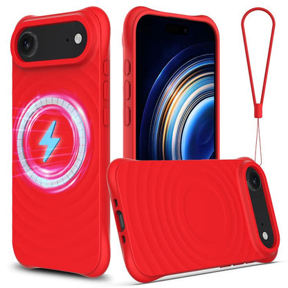 Wave Texture MagSafe Magnetic Liquid Silicone Phone Case