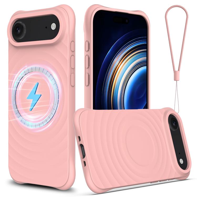 Wave Texture MagSafe Magnetic Liquid Silicone Phone Case