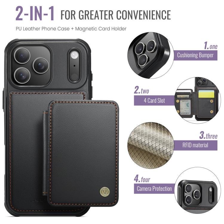JEEHOOD J05 Business Magnetic Style RFID Leather Phone Case