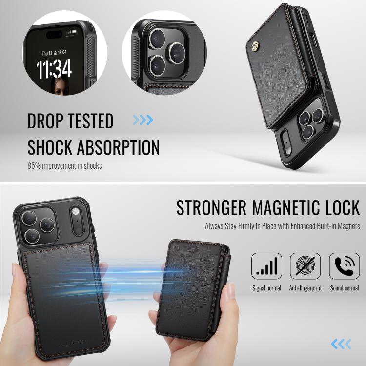 JEEHOOD J05 Business Magnetic Style RFID Leather Phone Case