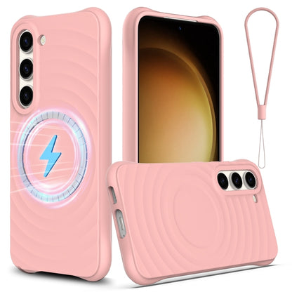 Wave Texture MagSafe Magnetic Liquid Silicone Phone Case, For Samsung Galaxy S25 5G��������������...