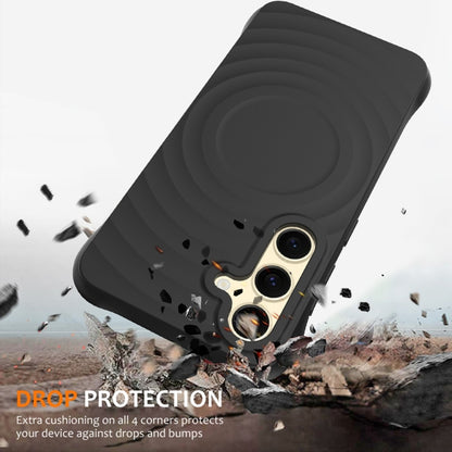 Wave Texture MagSafe Magnetic Liquid Silicone Phone Case, For Samsung Galaxy S25 5G��������������...