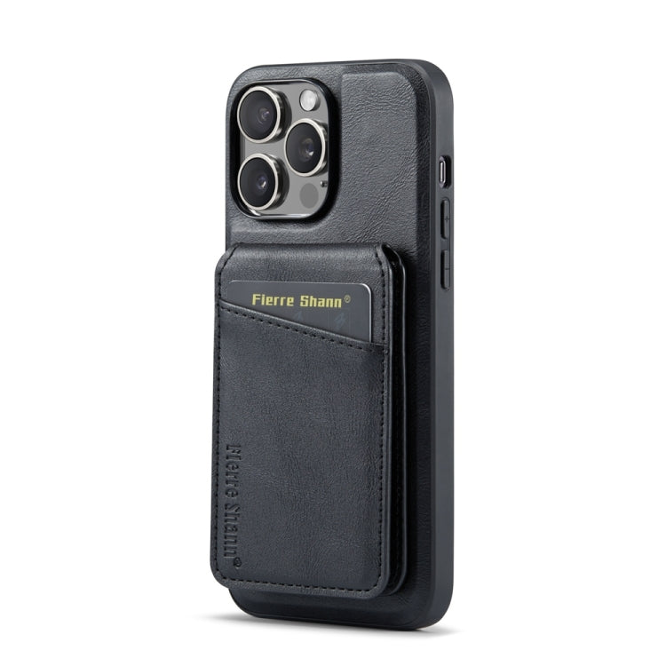 Fierre Shann Cowhide Vertical Flip Magnetic Card Holder Phone Case, For iPhone 12 Pro Max��������...