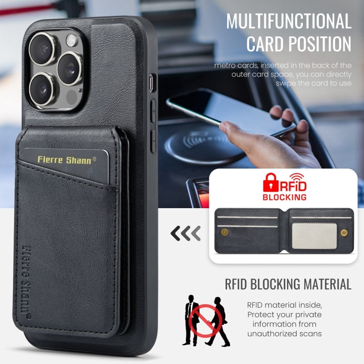 Fierre Shann Cowhide Vertical Flip Magnetic Card Holder Phone Case, For iPhone 12 Pro Max��������...