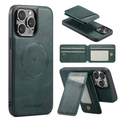 Fierre Shann Cowhide Vertical Flip Magnetic Card Holder Phone Case, For iPhone 12 Pro Max��������...