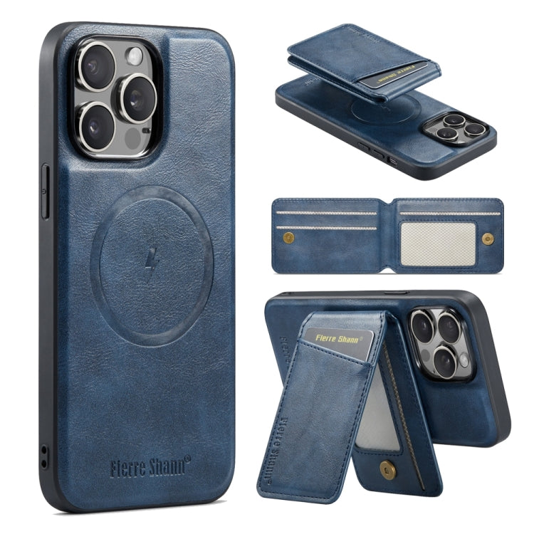 Fierre Shann Cowhide Vertical Flip Magnetic Card Holder Phone Case, For iPhone 12 Pro Max��������...