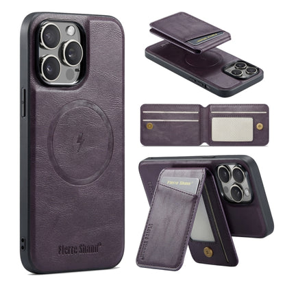 Fierre Shann Cowhide Vertical Flip Magnetic Card Holder Phone Case, For iPhone 12 Pro Max��������...