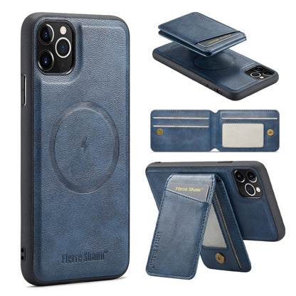 Fierre Shann Cowhide Vertical Flip Magnetic Card Holder Phone Case, For iPhone 12 Pro Max��������...