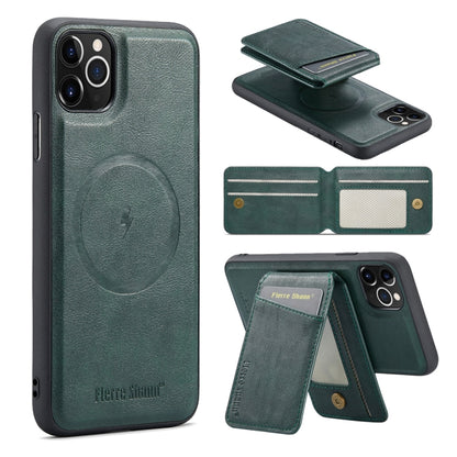 Fierre Shann Cowhide Vertical Flip Magnetic Card Holder Phone Case, For iPhone 12 Pro Max��������...