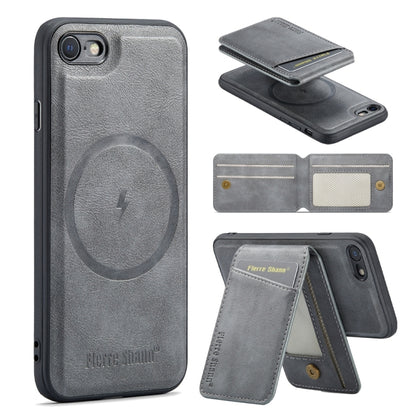 Fierre Shann Cowhide Vertical Flip Magnetic Card Holder Phone Case