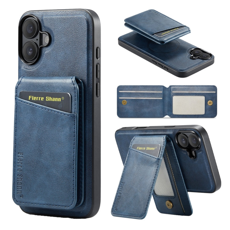 Fierre Shann Cowhide Vertical Flip Magnetic Card Holder Phone Case
