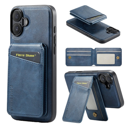 Fierre Shann Cowhide Vertical Flip Magnetic Card Holder Phone Case