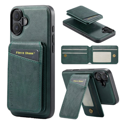 Fierre Shann Cowhide Vertical Flip Magnetic Card Holder Phone Case