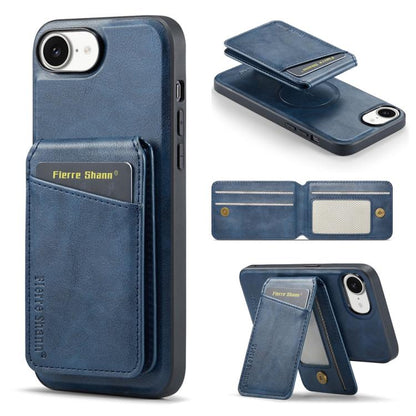 Fierre Shann Cowhide Vertical Flip Magnetic Card Holder Phone Case