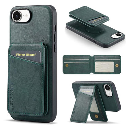 Fierre Shann Cowhide Vertical Flip Magnetic Card Holder Phone Case