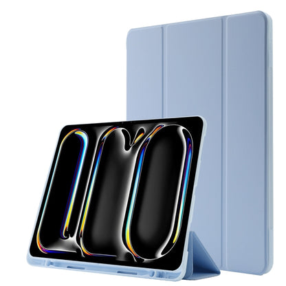 Skin Feel Tri-fold Leather Tablet Case with Pen Slot, For iPad Air 11 2025 / 2024����������������...