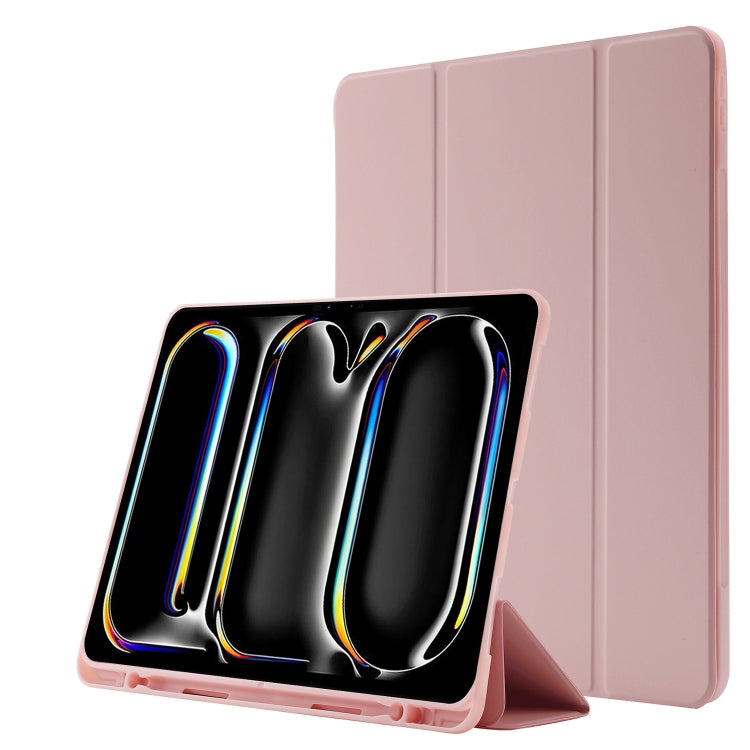 Skin Feel Tri-fold Leather Tablet Case with Pen Slot, For iPad Air 11 2025 / 2024����������������...