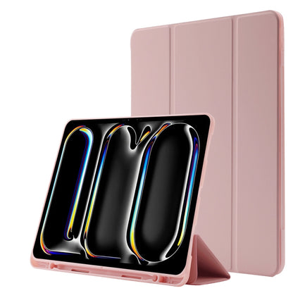 Skin Feel Tri-fold Leather Tablet Case with Pen Slot, For iPad Air 11 2025 / 2024����������������...