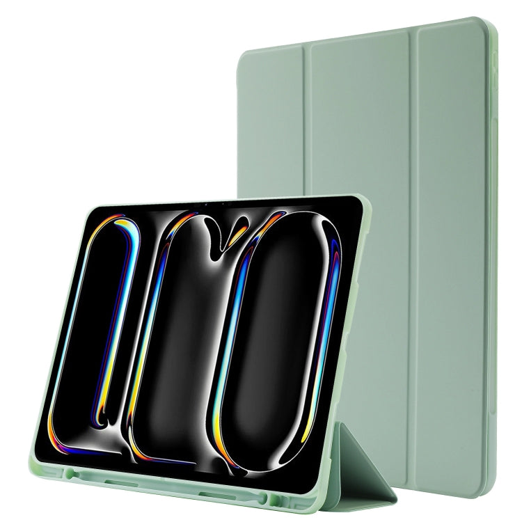 Skin Feel Tri-fold Leather Tablet Case with Pen Slot, For iPad Air 11 2025 / 2024����������������...